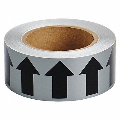 BRADY 91419 D3613 Arrow Tape Grey 2in W 90ft Roll L