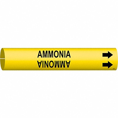 BRADY 4005A Pipe Marker Ammonia 13/16 in H 4/5 in W