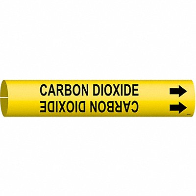 BRADY 4019A Pipe Marker Carbn Dioxde 13/16in H 4/5in W
