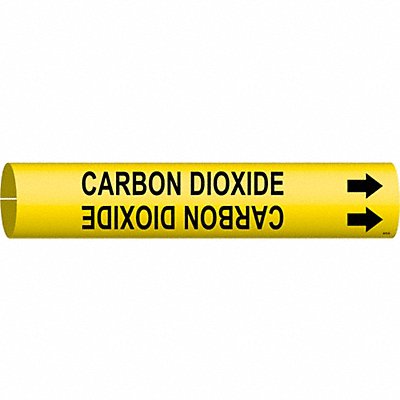BRADY 4019B Pipe Marker Carbon Dioxide 7/8in H 7/8in W