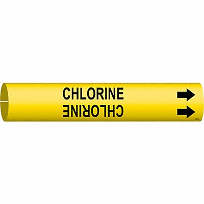 BRADY 4025B Pipe Marker Chlorine 7/8 in H 7/8 in W