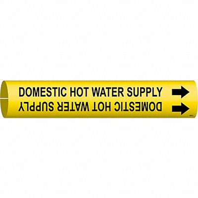 BRADY 4053A Pipe Marker Domestic Hot Water Supply