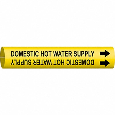 BRADY 4053B Pipe Marker Domestic Hot Water Supply