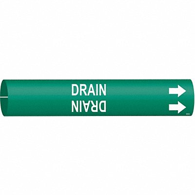 BRADY 4055B Pipe Marker Drain 7/8 in H 7/8 in W