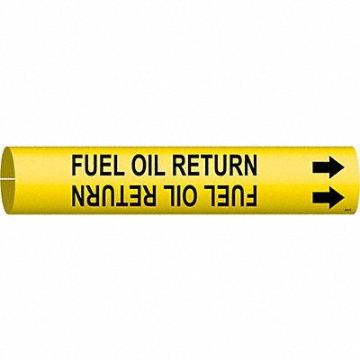 BRADY 4064B Pipe Marker Fuel Oil Retrn 7/8in H 7/8in W