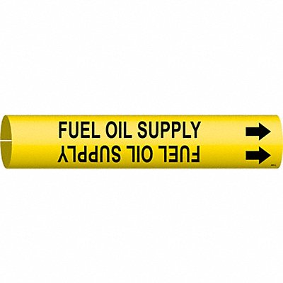 BRADY 4065A Pipe Marker Fuel Oil Supply 13/16in H
