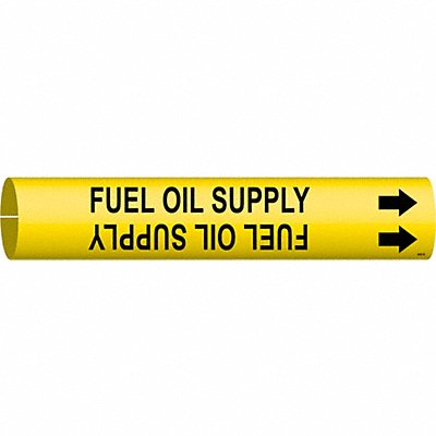 BRADY 4065B Pipe Marker Fuel Oil Spply 7/8in H 7/8in W