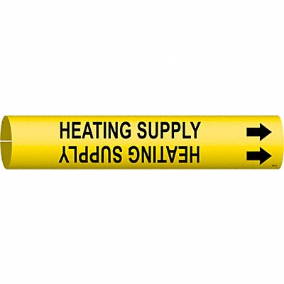 BRADY 4071A Pipe Marker Heating Sply 13/16in H 4/5in W