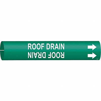BRADY 4121B Pipe Marker Roof Drain 7/8 in H 7/8 in W