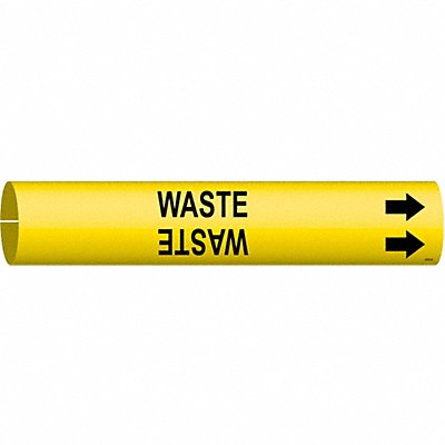 BRADY 4151A Pipe Marker Waste 13/16 in H 4/5 in W