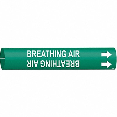 BRADY 4167B Pipe Markr Breathing Air 7/8in H 7/8in W