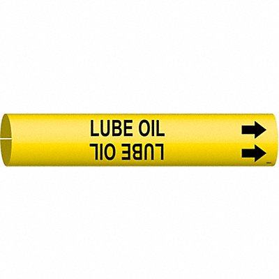 BRADY 4244A Pipe Marker Lube Oil 13/16 in H 4/5 in W