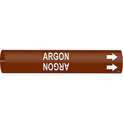BRADY 4291A Pipe Marker Argon 13/16 in H 4/5 in W