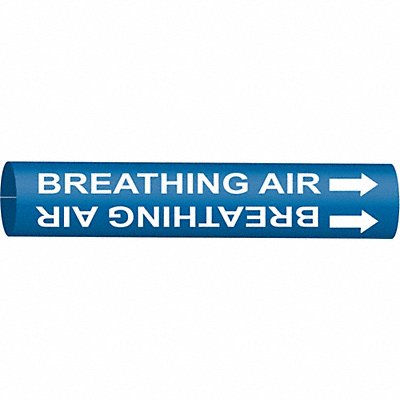 BRADY 4302G Pipe Marker Breathing Air 10in H 24in W