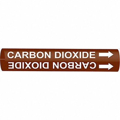 BRADY 4306G Pipe Marker Carbon Dioxide 10in H 24in W