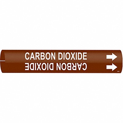 BRADY 4306B Pipe Marker Carbon Dioxide 7/8in H 7/8in W