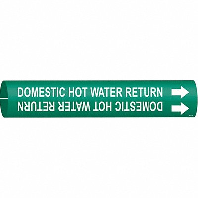 BRADY 4317B Pipe Marker Domestic Hot Water Return