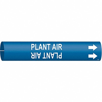 BRADY 4353C Pipe Marker Plant Air 2 in H 2 in W