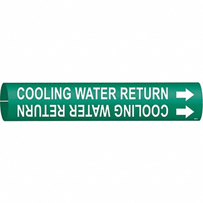 BRADY 4043C Pipe Marker Cooling Watr Retrn 2in H 2in W