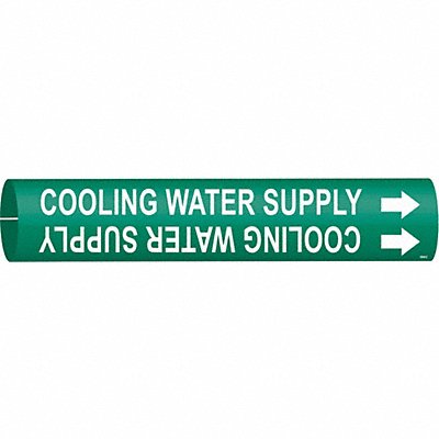 BRADY 4044C Pipe Marker Cooling Watr Spply 2in H 2in W
