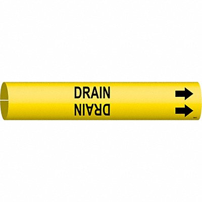 BRADY 4054D Pipe Marker Drain 2 13/16in H 2 4/5in W