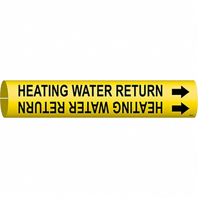 BRADY 4072D Pipe Marker Heating Water Return