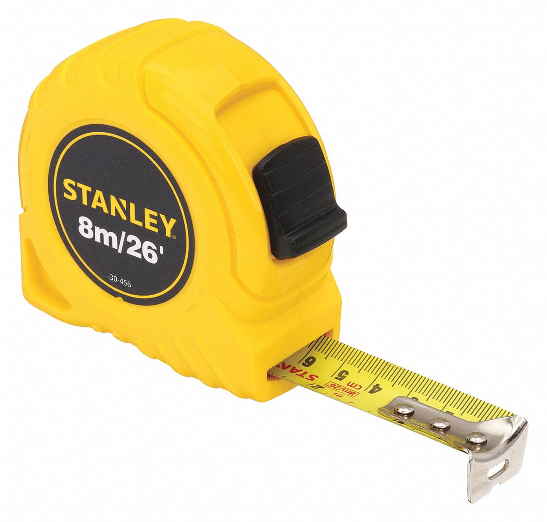 STANLEY 30456 Tape Measure 1 In x 26 ft Yellow In./Ft.