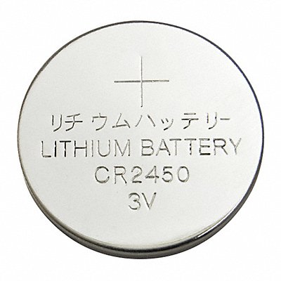 GRAINGER 5HXG6 Coin Battery Lithium 3VDC 2450