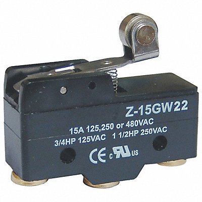 GRAINGER 5JEE4 Snap Action Switch HingeRoller Lever SPDT