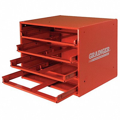 DURHAM MFG 30317S1157 SldngDrwrCabFrame Red Glide Steel 4Bx