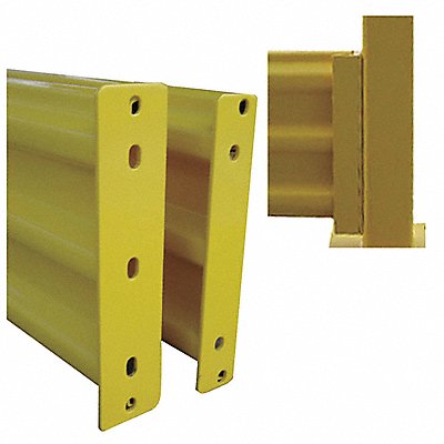 GRAINGER 5JEU2 Guard Rail 3 Ribbed Bolt on L 104In