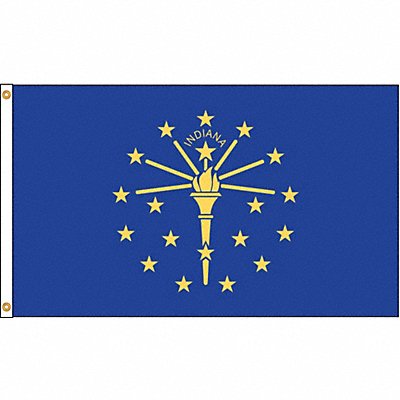 ANNIN FLAGMAKERS 141670 D3771 Indiana Flag 4x6 Ft Nylon