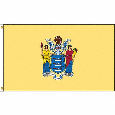 ANNIN FLAGMAKERS 143680 D3772 New Jersey Flag 5x8 Ft Nylon