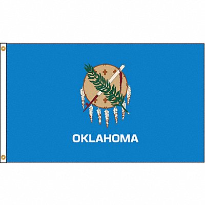 ANNIN FLAGMAKERS 144370 D3771 Oklahoma Flag 4x6 Ft Nylon