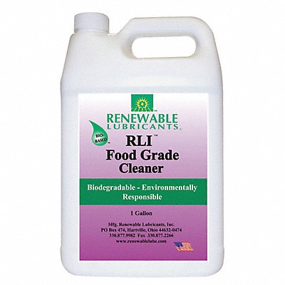 RENEWABLE LUBRICANTS 87813 Food Grade Cleaner Unscented 1 gal