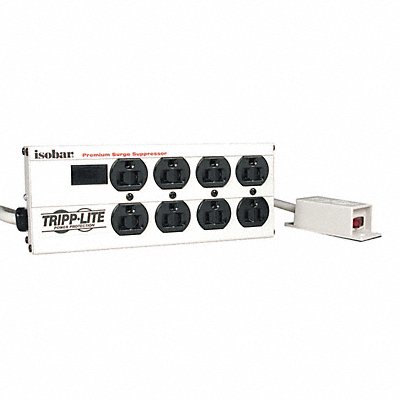 TRIPP LITE ISOBAR8RM Surge Protector Strip 8 Outlet Grey