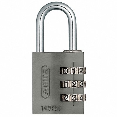 ABUS 14530Black Combination Padlock 1 3/8in Rectgle Blck