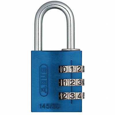 ABUS 14530Blue Combination Padlock 1 3/8in Rectgle Blue