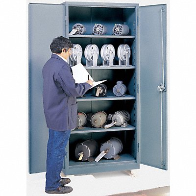 LYON DD1115 Storage Cabinet 82 x36 x24 DvGry 4Shlv