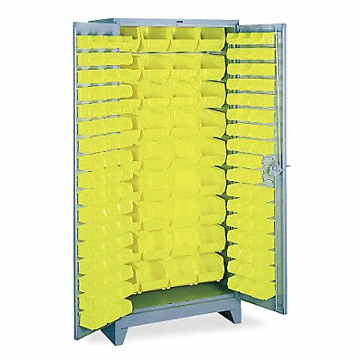 LYON DD1124 Bin Cabinet 82 x36 x21 DvGry 136YellowBns
