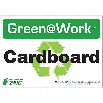 ZING 1024S Recycling Adhesive Sign 7x10in PK5