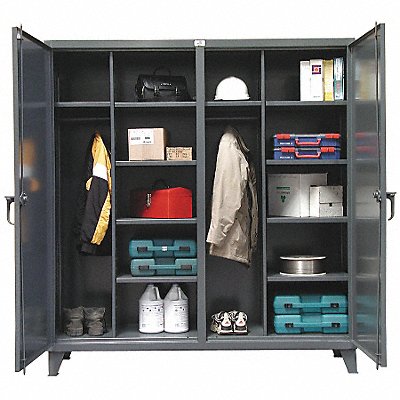 STRONG HOLD 66DSW2410 Storage Cabinet 78 x72 x24 DrkGry 10Shlv