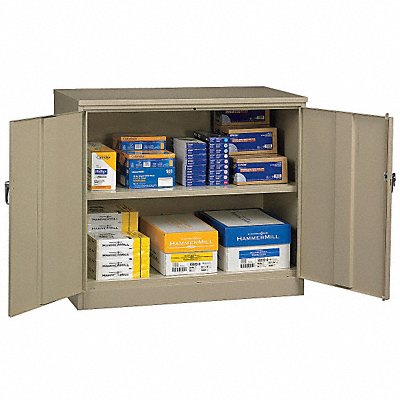 TENNSCO 2442SUSD Storage Cabinet 42 x36 x24 Sand 2Shlv