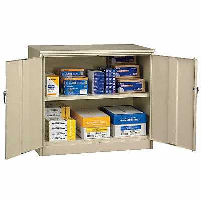 TENNSCO J2442APY Counter Height Storage Cabinet Putty