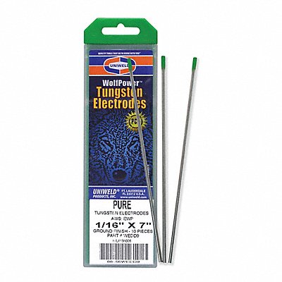 UNIWELD WEDD9 UNIWELD Green Tungsten Electrode PK10
