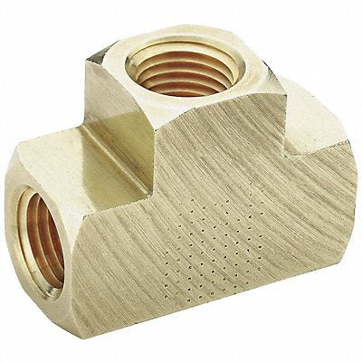 PARKER L2203P4 Extruded Tee Brass 1/4 in Pipe Size FNPT