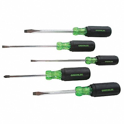 GREENLEE 015301C Screwdriver Set Slotted/Phillips 5 Pc