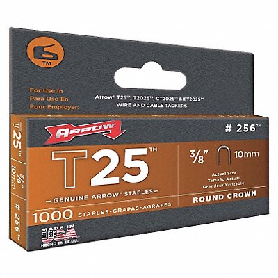 ARROW 256 Staples T25 Round 1/4x3/8 PK1000