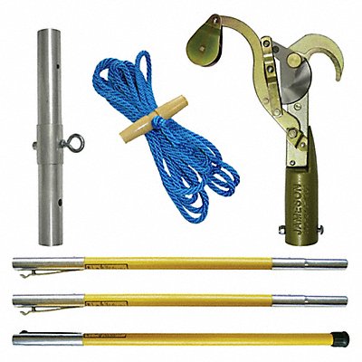JAMESON FG14K Tree Pruner (3) 6 ft Poles Fiberglass