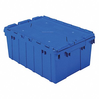 AKRO-MILS 39085BLUE F8960 Attached Lid Ctr Blue Solid Ind Grd Poly